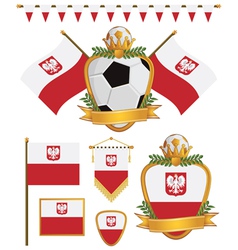 Poland flags vector image