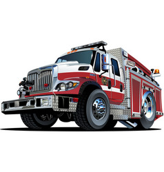 Cartoon Fire Truck vector image