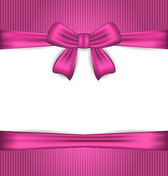 Elegance pink wrapping with ribbon bow vector image