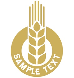 Wheat label vector image