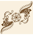 Ethnic Mehndi Floral Pattern vector image
