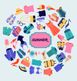 Summer shopping theme Fashion boutique Summer shopping theme Fashion boutique vector image