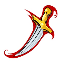 Medieval dagger vector image
