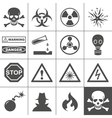 Danger and warning icons Simplus series vector image