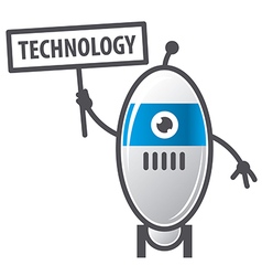 Logo robot sign technology vector image