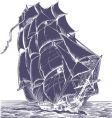 Old ship vector image