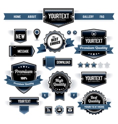 Set of retro labels vector image