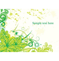 Grunge floral background vector image