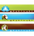 Yoga backgrounds vector image