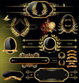 Set of black gold - framed labels vector image