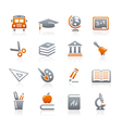 Education Icons Graphite Series vector image