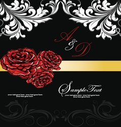 Floral invitation card Floral invitation card vector image