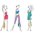 Fashion girl vector image