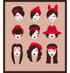 Fashion girls collection vector image