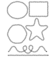 Set of hand drawn rope frames vector image