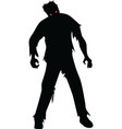 Zombie isolated on white vector image