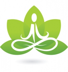 Yoga lotus logo vector image