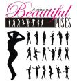 Woman silhouettes illustration vector image