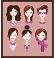 Fashion girls vector image