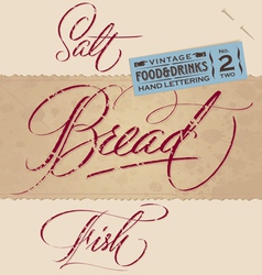 Vintage menu headlines set vector image