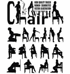 Woman sexy silhouettes vector image
