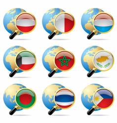 World flag icons vector image