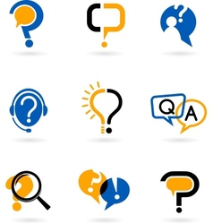 Set of question mark icons vector image