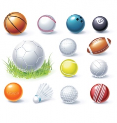 Sport equipment icons vector image