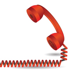 Red telephone vector image