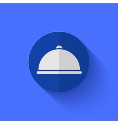 Modern flat blue circle icon vector image