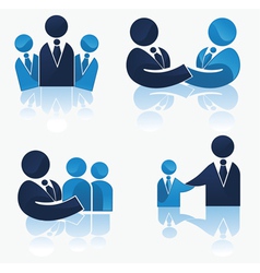 Office team and successful business vector image