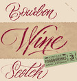 Vintage menu headlines set vector image