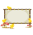 Board and duck vector image