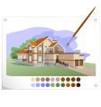 Drawn house vector image