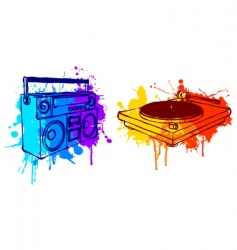 Turntable vector image