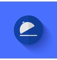 Modern flat blue circle icon vector image