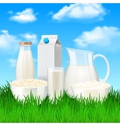 Milk Products vector image