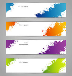 Splash banners vector image