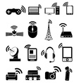 Wireless technology icons set vector image
