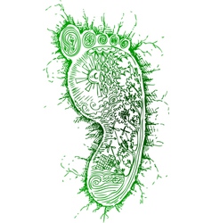 Ecological footprint vector image