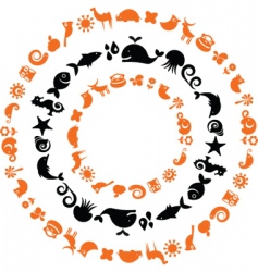 Animal silhouettes vector image