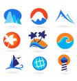 Travel icons vector image