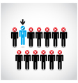 Boss choosing the perfect businessman vector image