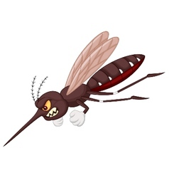 Angry mosquito cartoon vector image