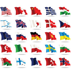 Set of world flags vector image