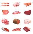 Calorie table meat and poultry vector image