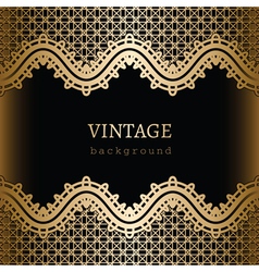 Gold lace background vector image