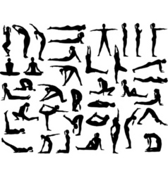 Yoga women vector image