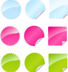 Set of multicolored badges vector image