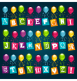 Party alphabet with balloons vector image